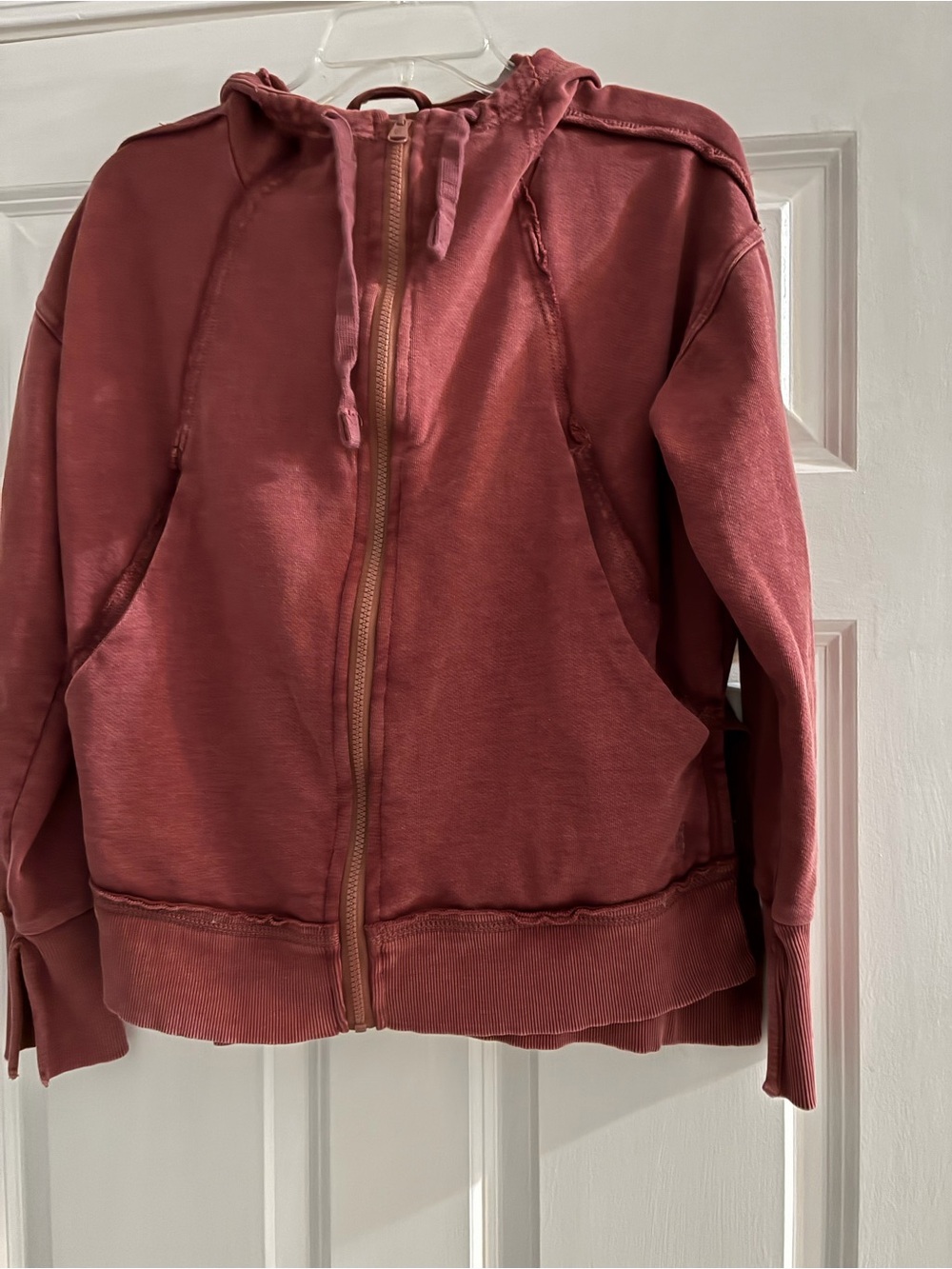 We The Free Dusty Rose Zip-Up Utility Hoodie